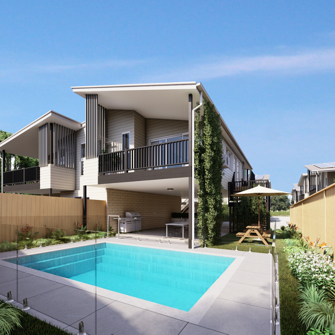 Kubunity - Portrait photo swiming pool and BBQ area